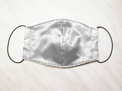 Saténova rúška s organzou, spoločenské rúško, ochranná rúška, svadobné rúška 3 vrstvové rúška