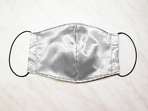 Rúška - Saténova rúška s organzou, spoločenské rúško, ochranná rúška, svadobné rúška 3 vrstvové rúška - 12443858_