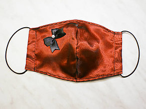 Rúška - Saténova rúška s organzou, spoločenské rúško, ochranná rúška, svadobné rúška 3 vrstvové rúška - 12443902_