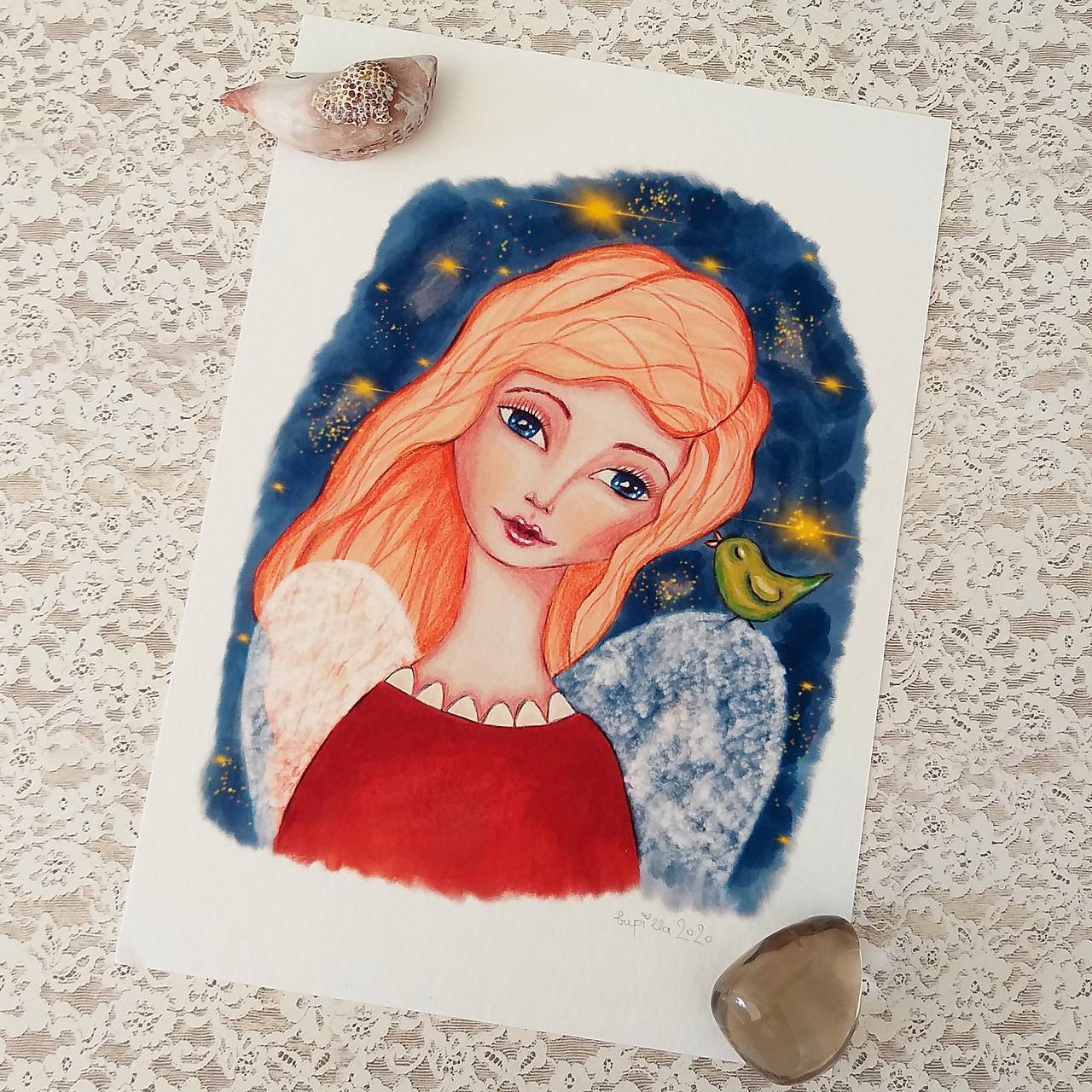 Anjelka hviezdnych nocí_fine art print