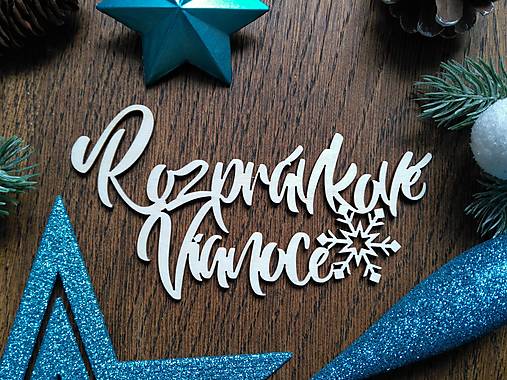 Dekorácie - Vianočný nápis rozprávkové vianoce - 12442819_