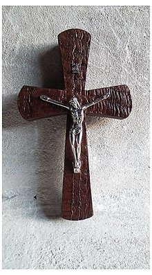 Dekorácie - Kríž drevený - 12443372_
