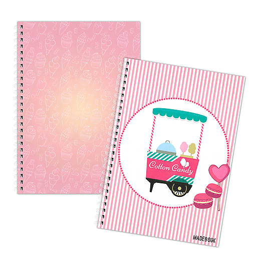 Papiernictvo - MADEBOOK 2 x špirálový zošit A5 - LOLIPOP štvrtý - 12446202_