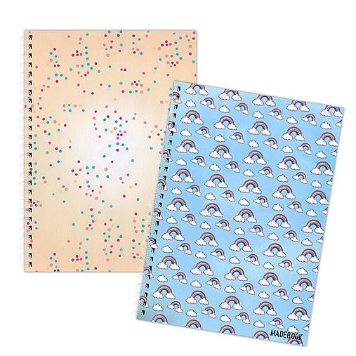 Papiernictvo - MADEBOOK 2 x špirálový zošit A5 - LOLIPOP tretia - 12446247_