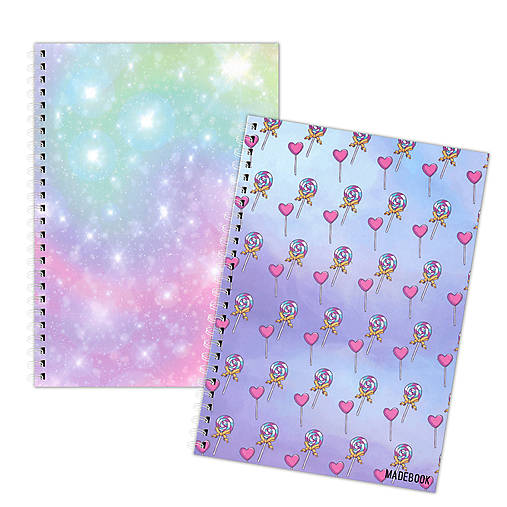 Papiernictvo - MADEBOOK 2 x špirálový zošit A5 - LOLIPOP prvý - 12446306_