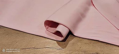 Textil - Teplákovina počesaná - Tmavomodrá - cena za 10 cm (Ružová svetlá) - 12445851_