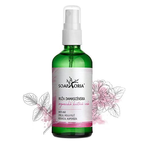 Suroviny - Ruža damascénska - organická kvetová voda 100ml - 12449284_