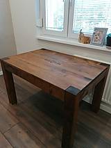 Nábytok - Drevený stôl - masív čerešňa, s rezbou - 12450071_
