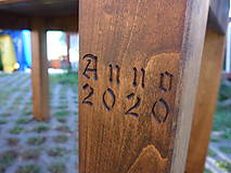 Nábytok - Drevený stôl - masív čerešňa, s rezbou - 12450094_