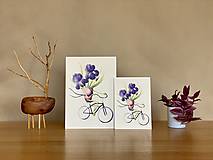 Grafika - Iris na bicykli - Print | Botanická ilustrácia (A5) - 12452920_