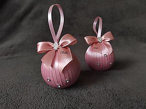 Dekorácie - Ružové (pudrové) vianočné gule na stromček - 12449220_