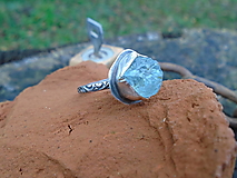 Prstene - Strieborny prsteň Ag925 Akvamarín - 12450761_