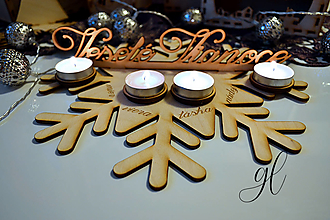 Svietidlá a sviečky - Drevený adventný veniec Veselé Vianoce (elegant) - 12453810_