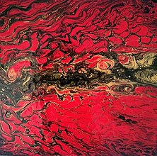 Obrazy - Red leopard II. - 30 x 30 - akryl - 12453517_