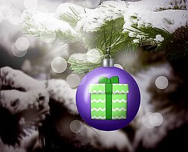 Grafika - Vianočná guľa (grafický obrázok) (vianočný darček) - 12449808_