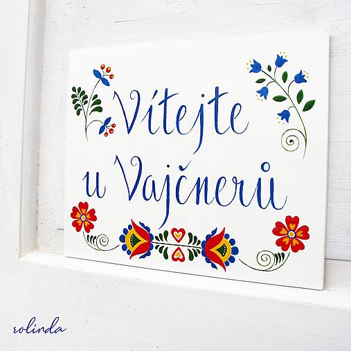 Tabuľky - Ceduľka "Vitajte!" (zvonky) - 12455185_