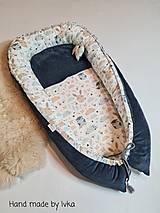 Detský textil -  Hniezdo  pre bábätko :  mäkučký  tyrkysový bavlnený menšester - 12456855_