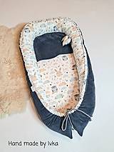 Detský textil -  Hniezdo  pre bábätko :  mäkučký  tyrkysový bavlnený menšester - 12456857_