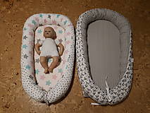 Detský textil -  Hniezdo  pre bábätko :  mäkučký  tyrkysový bavlnený menšester - 12456863_