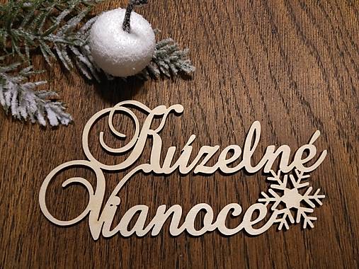 Dekorácie - Vianočný nápis kúzelné vianoce - 12459093_