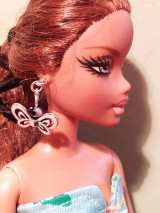 Hračky - Barbie, motýlikové náušnice - 12457166_