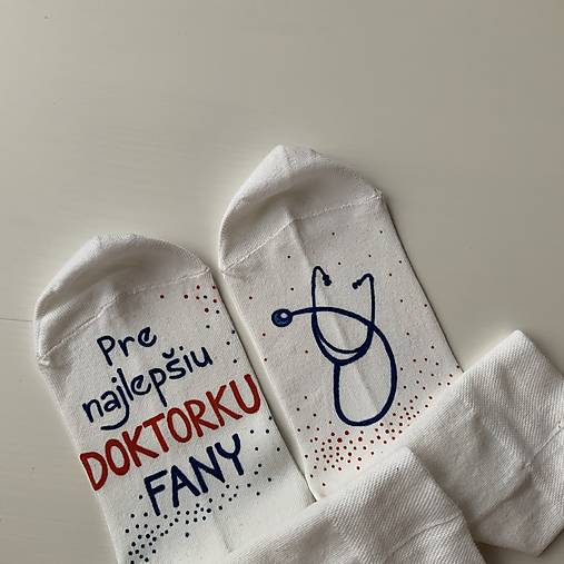 Maľované ponožky pre najlepšiu (doktorku s menom 1)
