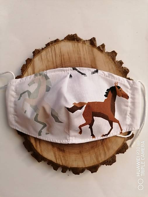 Rúška - Tvarované rúška na tvár -kone - 12454613_