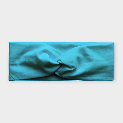 Ozdoby do vlasov - DIZAJNOVÁ ČELENKA jednofarebná (Svetlo modrá) - 12464006_