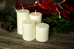  - Mrazivé adventné sviečky (biele) - 12464068_