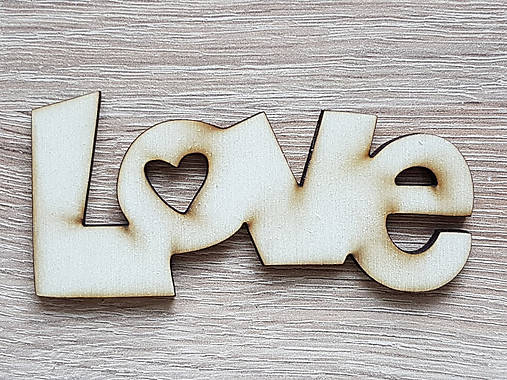 Dekorácie - Nápis love 100x40mm - 12463199_