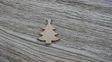 Polotovary - Drevený  výrez vianočný stromček 2,8 x 3 cm, 1 ks (Mirka) - 12461104_