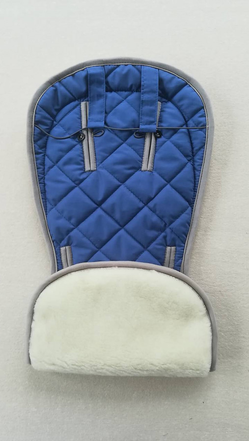 Detský textil - Podložka do kočíka PEG PEREGO 100% Merino TOP SUPER WASH ELEGANT ROYAL BLUE kráľovská modrá - 12468233_