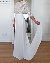 Šaty - Svadobné šaty s holým chrbátom v úzkom strihu - 12465119_