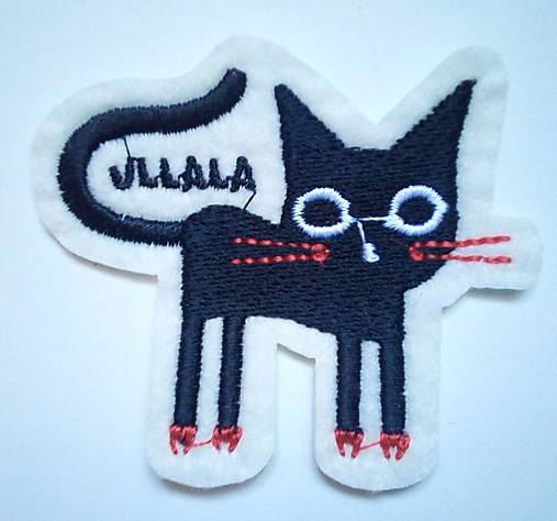  - Nažehľovačka Čierna mačka 6,3x5,5cm mačka 6,3x5,5cm - 12468841_