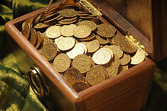 Hračky - 042-64 Zlatý poklad – 100 ks – Dukáty - 12466706_