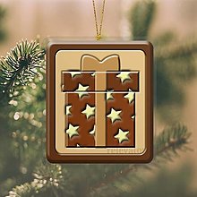 Dekorácie - Vianočná ozdoba ,,čokoládová" (darček hviezdičkový) - 12468957_
