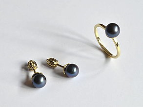 Náušnice - Náušnice s perlami, 7-7,5 mm, AU 585/1000 - 12473587_
