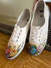 Ponožky, pančuchy, obuv - ♥ Ručne maľované tenisky ♥ - 12470513_
