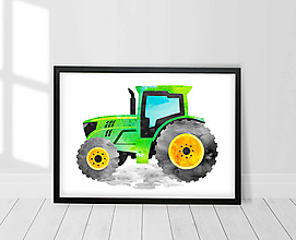 Grafika - Zelený traktor - 12472881_