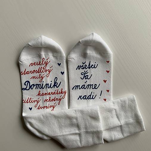 Maľované ponožky pre milovaného človeka