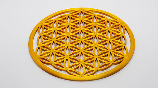 Príbory, varešky, pomôcky - Podložka na harmonizáciu vody - Kvet života (Priemer: 200mm - Strieborná) - 12470172_