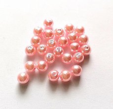 Korálky - Korálky Glance plast 6 mm - 100 ks (ružová svetlá) - 12476837_