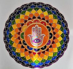 Obrazy - Mandala ochranná - Ruka Fatimy - 12475923_