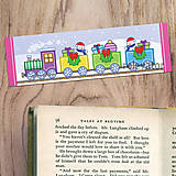 Papiernictvo - Vianočné záložky do knižky - vianočný vláčik - 12477881_