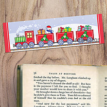 Papiernictvo - Vianočné záložky do knižky - vianočný vláčik (cezmína) - 12477864_