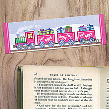 Papiernictvo - Vianočné záložky do knižky - vianočný vláčik (salónky) - 12477867_