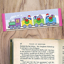 Papiernictvo - Vianočné záložky do knižky - vianočný vláčik (vianočné vence) - 12477881_