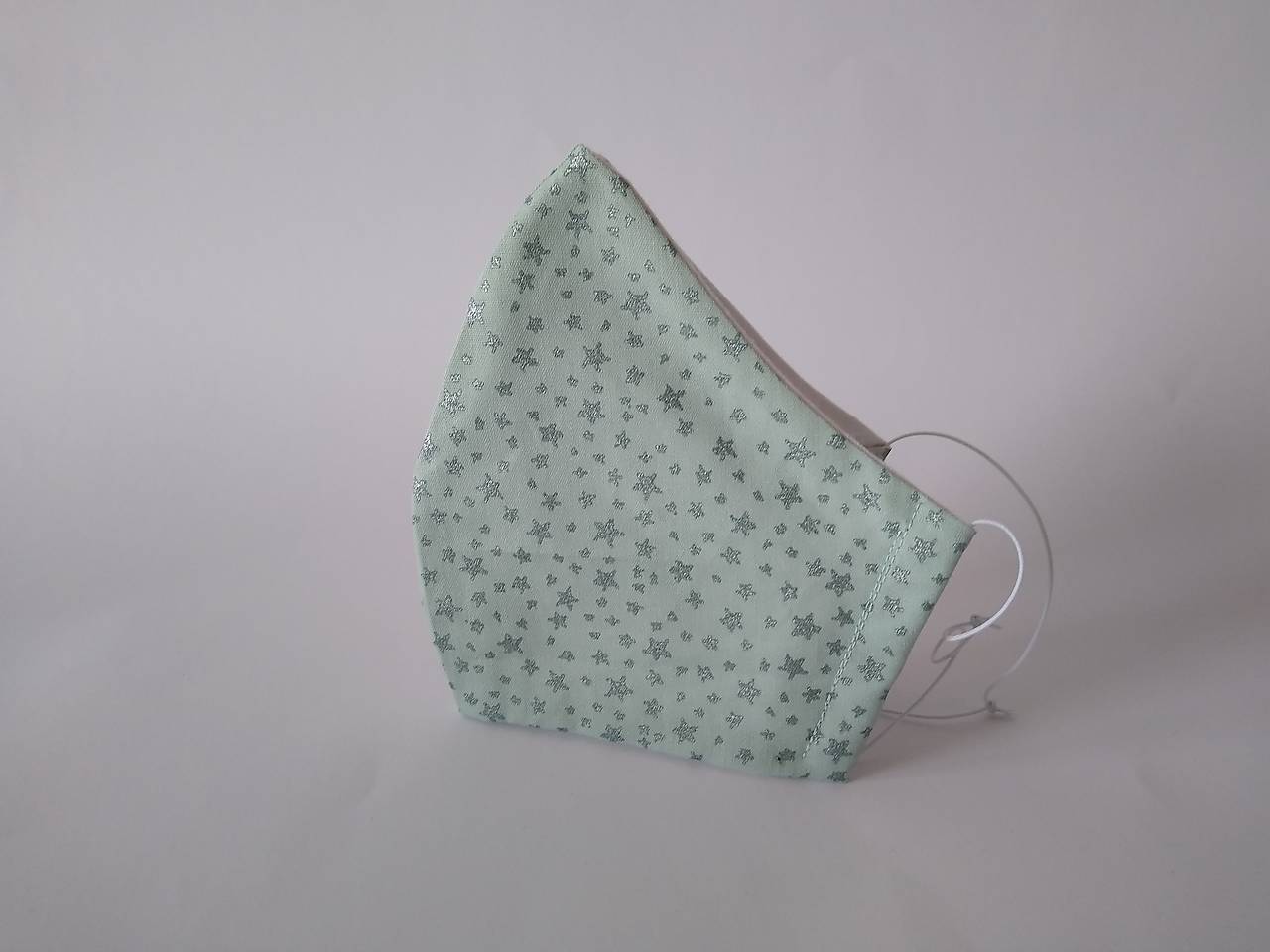 Dizajnové rúško hviezdy trblietavé tvarované dvojvrstvové