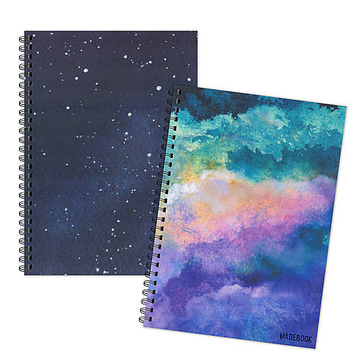 Papiernictvo - MADEBOOK 2 x špirálový zošit A5 - VESMÍR prvý - 12479369_