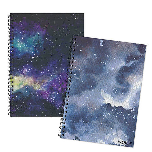 Papiernictvo - MADEBOOK 2 x špirálový zošit A5 - VESMÍR druhý - 12479384_